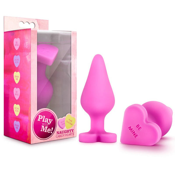 Play with Me Naughty Candy Hearts 'Be Mine' Anal Plug Pink - Royal Sins