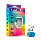Play with Me Pleaser Rechargeable Vibrating C - Ring Blue - Royal Sins