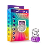 Play with Me Pleaser Rechargeable Vibrating C - Ring Purple - Royal Sins