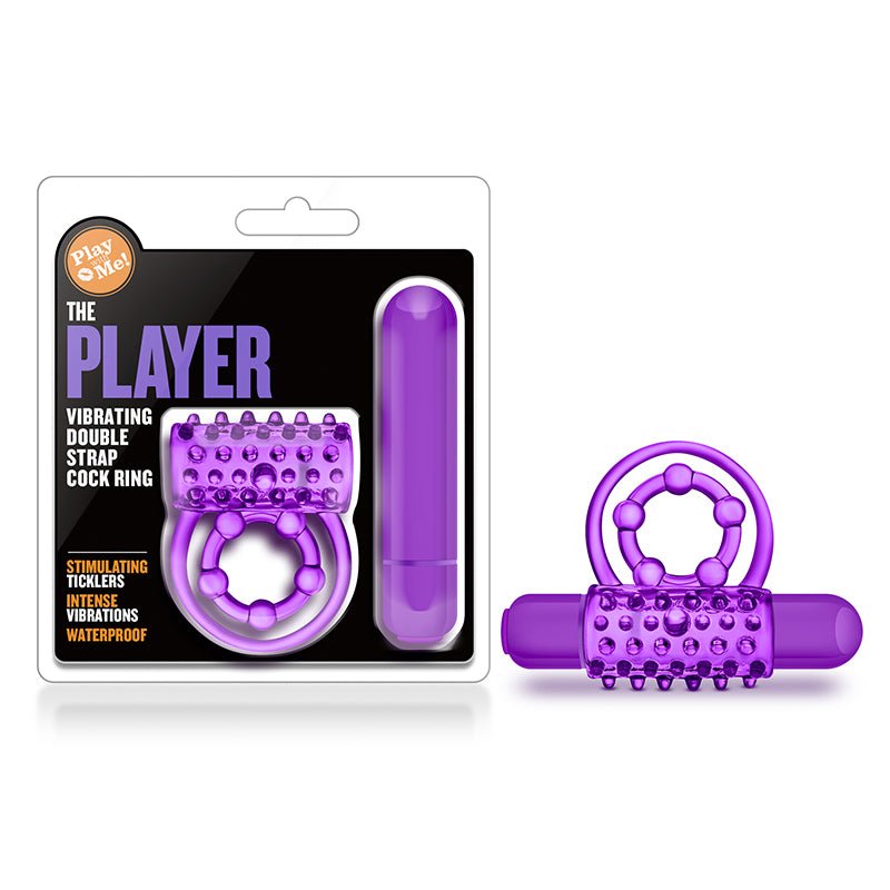 Play with Me The Player Vibrating Double Strap Cockring Purple - Royal Sins