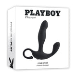 Playboy Come Hither Rechargeable Remote Controlled Silicone Vibrating Prostate Massager Black - Royal Sins