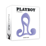 Playboy Fantasy Cage Rechargeable Vibrating Cock Cage Silicone Purple - Royal Sins