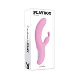 Playboy Rub Me Right Rechargeable Thrusting Dual Stimulator Silicone Pink Petal - Royal Sins