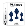 Playboy Tail Trainer 3 - Piece Silicone Anal Plug Training Kit Navy - Royal Sins