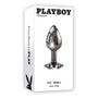 Playboy Tux Small Metal Anal Plug Hematite - Royal Sins