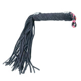 Ple'sur 15.5 in. Leather Flogger Black - Royal Sins