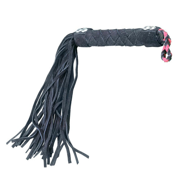 Ple'sur 15.5 in. Leather Flogger Black - Royal Sins