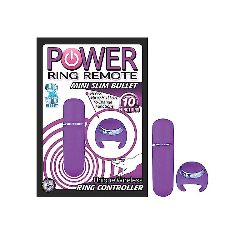 Power Ring Remote Mini Slim Bullet (Purple) - Royal Sins