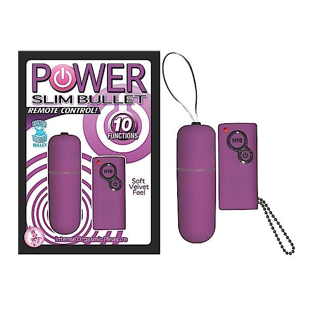 Power Slim Bullet Remote Control (Purple) - Royal Sins