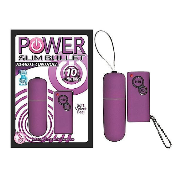 Power Slim Bullet Remote Control (Purple) - Royal Sins