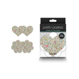 Pretty Pasties Heart & Flower Glow 2 Pair - Royal Sins