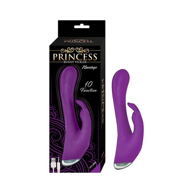 Princess Bunny Tickler Dual Stimulator Silicone Purple - Royal Sins