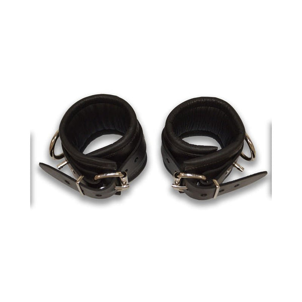 Prowler RED Leather Lockable Ankle Restraints L/XL - Royal Sins