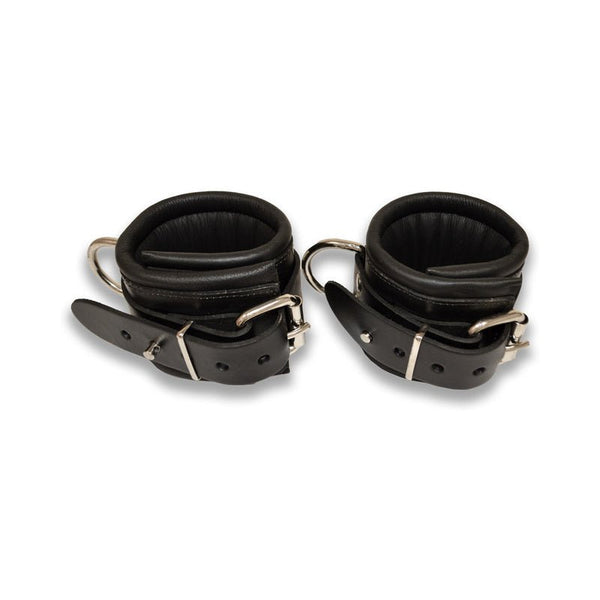 Prowler RED Leather Lockable Wrist Restraints L/XL - Royal Sins