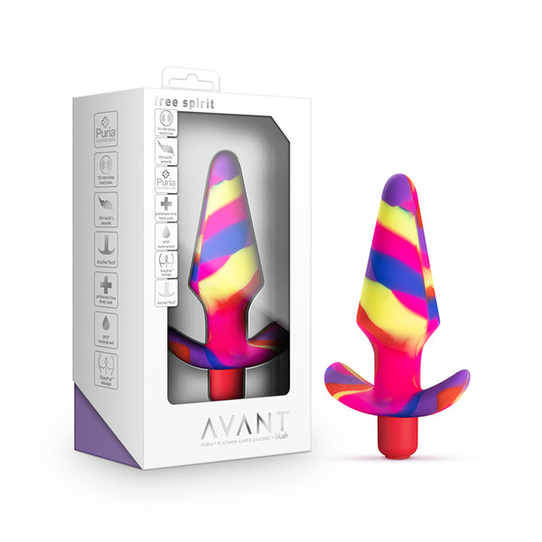 Avant Free Spirit Silicone Vibrating Anal Plug Scarlet