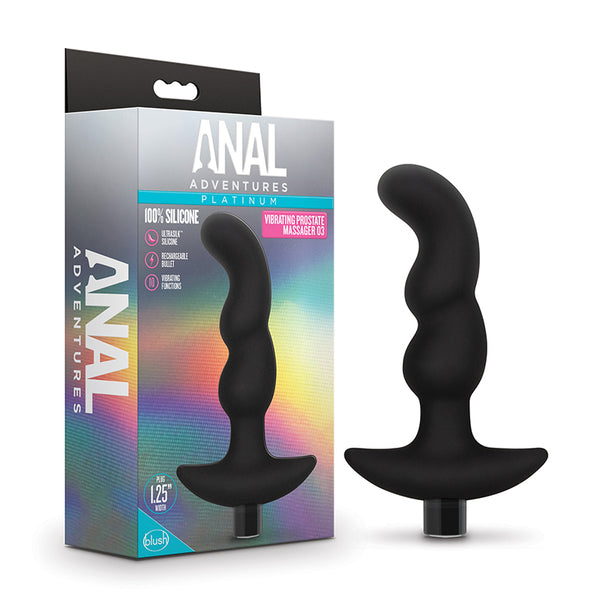 Anal Adventures Platinum Silicone Rechargeable Vibrating Prostate Massager 03