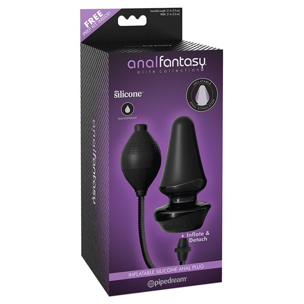 Anal Fantasy Elite Collection Inflatable Silicone Anal Plug Black