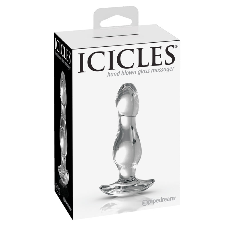 Icicles No. 72 Glass Anal Plug Clear