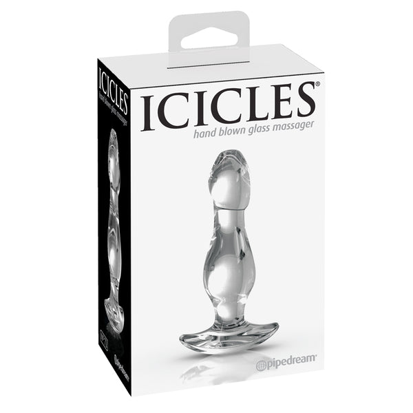 Icicles No. 72 Glass Anal Plug Clear