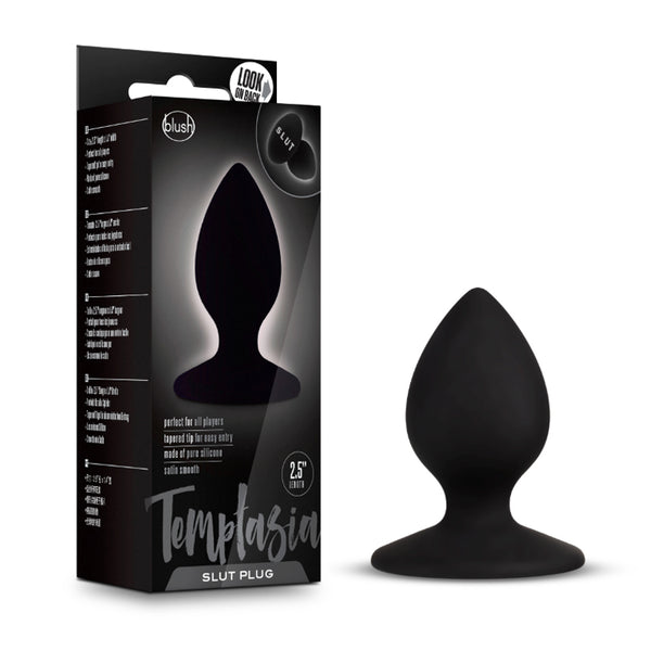 Temptasia 'Slut' Silicone Anal Plug Black