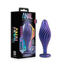 Anal Adventures Matrix Silicone Swirling Bling Plug Sapphire
