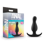 Anal Adventures Platinum Silicone Curve Plug Black