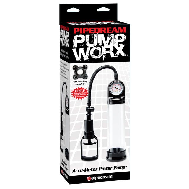 Pump Worx Accu - Meter Power Pump Clear/Black - Royal Sins