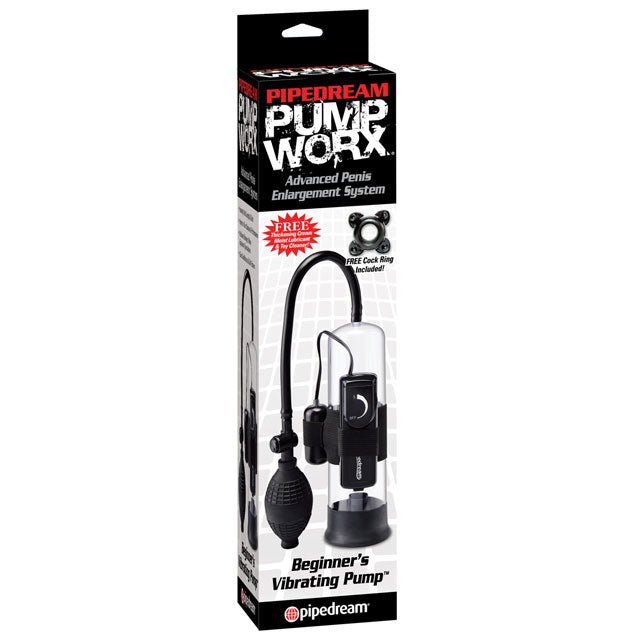 Pump Worx Beginner's Vibrating Pump Clear/Black - Royal Sins