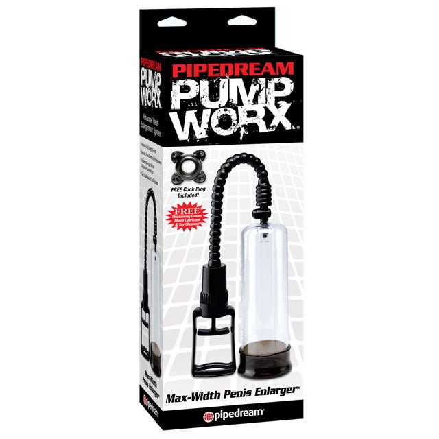 Pump Worx Max - Width Penis Enlarger Pump Clear/Black - Royal Sins