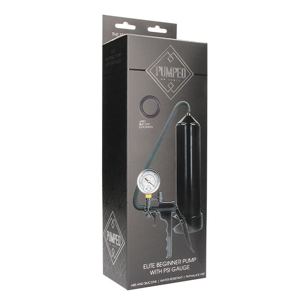 Pumped Elite Beginner Pump With PSI Gauge Black - Royal Sins