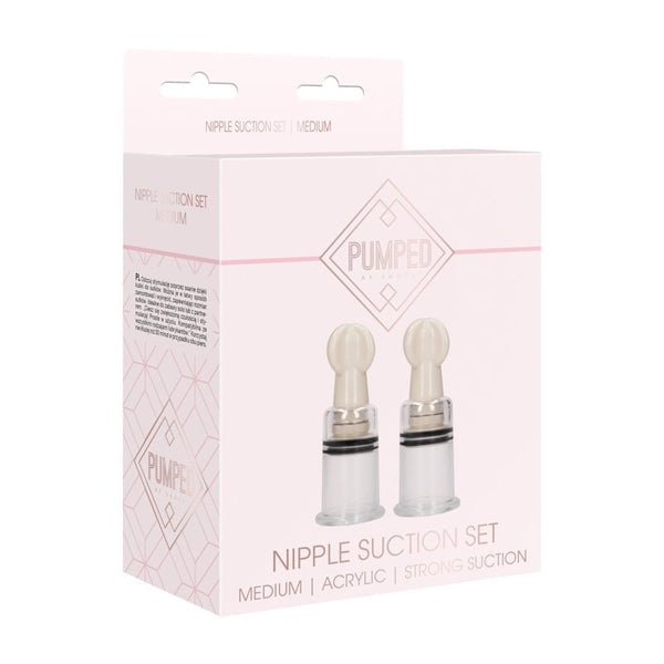 Pumped Nipple Suction Set Rose Medium - Royal Sins