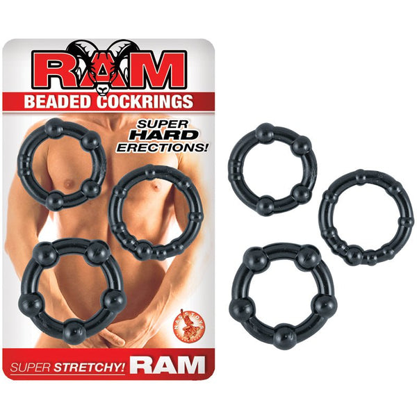 Ram Beaded Cockrings (Black) - Royal Sins