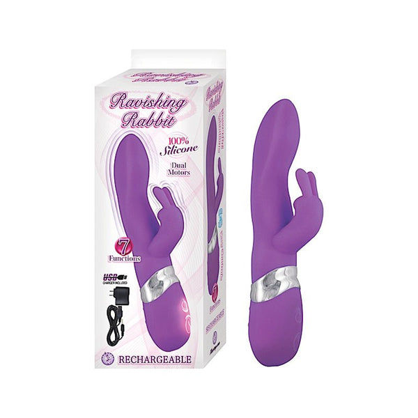 Ravishing Rabbit Multispeed Waterproof Clit Stimulating Vibe (Purple) - Royal Sins
