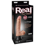 Real Feel Deluxe No. 1 Realistic 6.5 in. Vibrating Dildo With Balls and Suction Cup Beige - Royal Sins