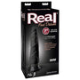 Real Feel Deluxe No. 3 Realistic 7 in. Vibrating Dildo With Suction Cup Black - Royal Sins