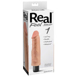 Real Feel Lifelike Toyz No. 1 Realistic 7.25 in. Vibrating Dildo Beige - Royal Sins