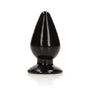 RealRock Crystal Clear 3.5 in. Anal Plug Black - Royal Sins