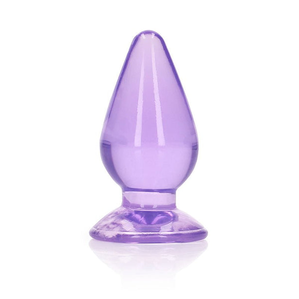 RealRock Crystal Clear 3.5 in. Anal Plug Purple - Royal Sins