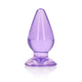 RealRock Crystal Clear 3.5 in. Anal Plug Purple - Royal Sins