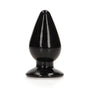 RealRock Crystal Clear 4.5 in. Anal Plug Black - Royal Sins