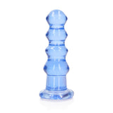 RealRock Crystal Clear Curvy 5.5 in. Dildo/Plug Blue - Royal Sins