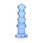 RealRock Crystal Clear Curvy 5.5 in. Dildo/Plug Blue - Royal Sins