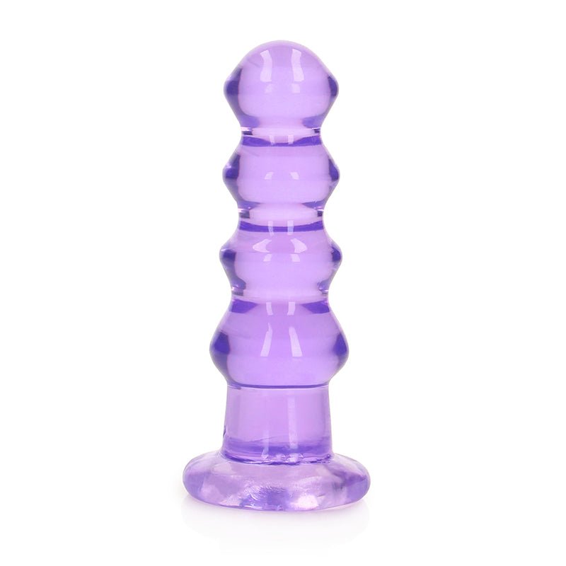 RealRock Crystal Clear Curvy 5.5 in. Dildo/Plug Purple - Royal Sins