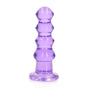 RealRock Crystal Clear Curvy 5.5 in. Dildo/Plug Purple - Royal Sins