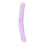 RealRock Crystal Clear Double Dong 13 in. Dual - Ended Dildo Purple - Royal Sins