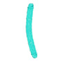 RealRock Crystal Clear Double Dong 13 in. Dual - Ended Dildo Turquoise - Royal Sins