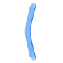 RealRock Crystal Clear Double Dong 18 in. Dual - Ended Dildo Blue - Royal Sins