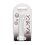RealRock Crystal Clear Non - Realistic 7 in. Dildo With Suction Cup Clear - Royal Sins