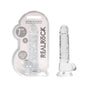 RealRock Crystal Clear Realistic 7 in. Dildo With Balls and Suction Cup Clear - Royal Sins