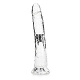 RealRock Crystal Clear Slim 10 in. Dildo Clear - Royal Sins